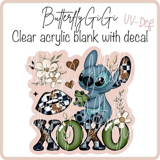 XOXO Blue Alien  UvDTF