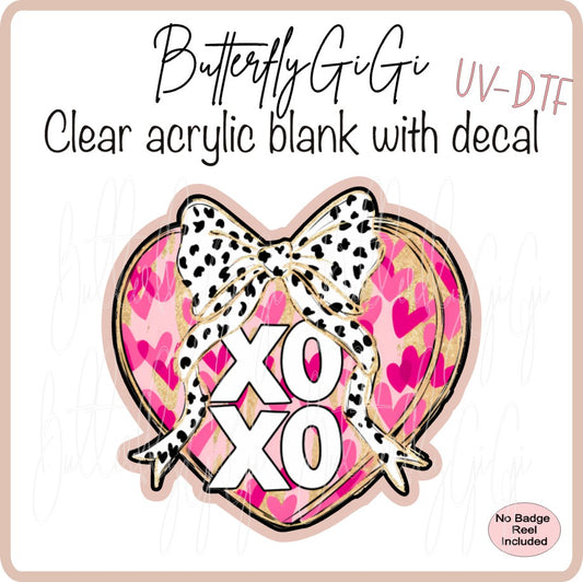 Valentine XOXO Heart Bow