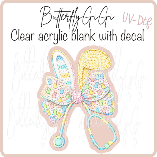 Yarn Bunny Stethoscope UvDTF