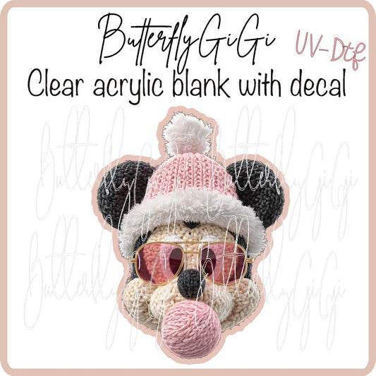 Yarn Mouse  Xmas UV DTF