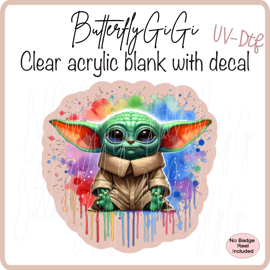 UVDTF Character Green alien Paint