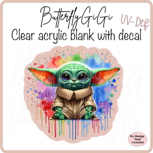 UVDTF Character Green alien Paint